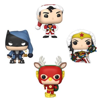 Funko Pop Pocket Dc Super Heroes Happy Holidays 4-Pack