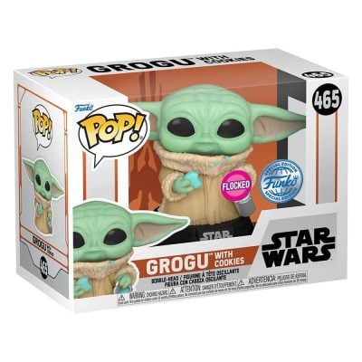 Funko Pop Tees - Box Star Wars Grogu With Cookies Flocked #465 + Camiseta Tamanho L (G)