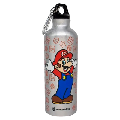 Garrafa Mosquetão 500Ml – Super Mario