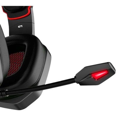 Headset Gamer Kross Elegance Dekmos, 50Mm, Usb, P2, Preto E Vermelho - Ke-Hs155