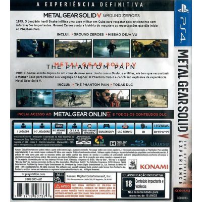 Metal Gear Solid V The Definitive Experience Ps4 #1