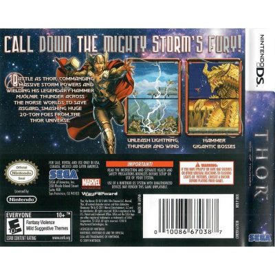 Thor God Of Thunder Nintendo Ds #2 (Capa)