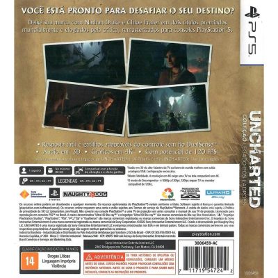 Uncharted Coleção Legado Dos Ladrões Ps5 (Remasterizado) (Sem Manual)