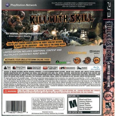 Bulletstorm Limited Edition Ps3