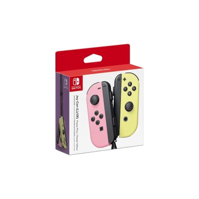 Controle Sem Fio Nintendo Switch, Joy-Con Rosa E Amarelo, Tons Pastéis
