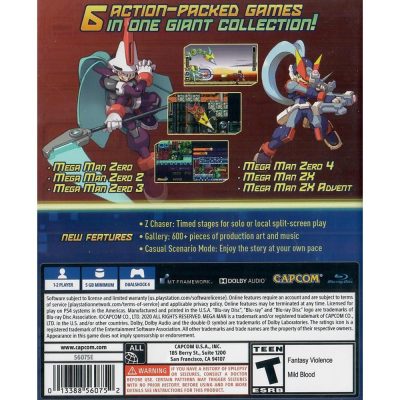 Mega Man Zero/Zx Legacy Collection Ps4