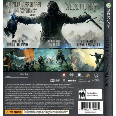 Middle Earth Shadow Of Mordor Xbox One #1