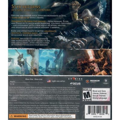 Styx Shards Of Darkness Xbox One