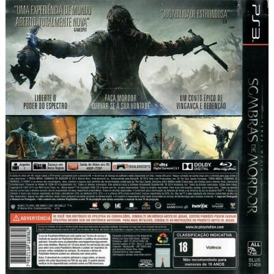 Terra Média Sombras De Mordor Ps3 #2