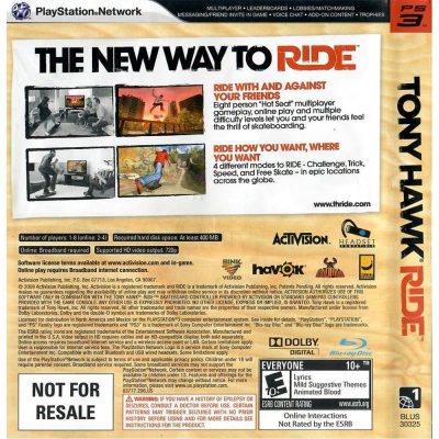 Tony Hawk Ride Ps3 #3 (Sem Manual) (Sem Prancha)