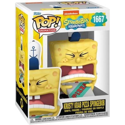 Funko Pop Spongebob Just Got Out Spongebob 1667 (Bob Esponja 25 Anos, Entregador De Pizza)