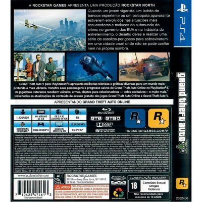 Grand Theft Auto V Ps4 (Sem Mapa)