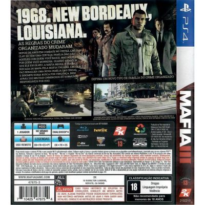 Mafia Iii Ps4 (Com Mapa)