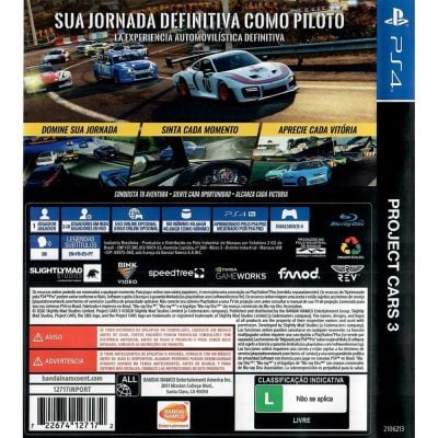 Project Cars 3 Ps4