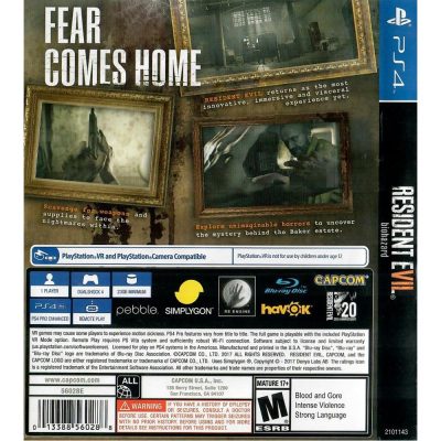 Resident Evil 7 Biohazard Ps4