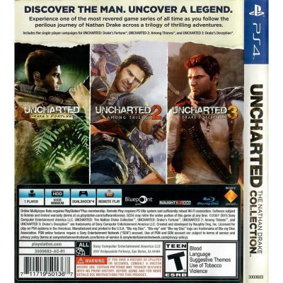 Uncharted The Nathan Drake Collection Ps4 (Sem Manual)