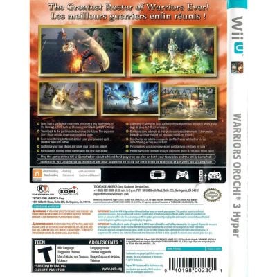 Warriors Orochi 3 Hyper Nintendo Wii U #3 (Mancha)