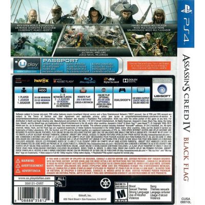 Assassins Creed Iv Black Flag Ps4 #1 (Marca De Queda)