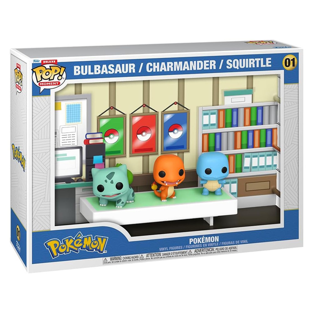 Funko Pop Moments Deluxe – Pokemon Starters – Bulbasaur / Charmander / Squirtle #01 Funko Pop Moments Deluxe - Pokemon Starters - Bulbasaur / Charmander / Squirtle #01