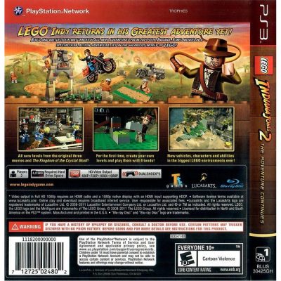 Lego Indiana Jones 2 Ps3 (Greatest Hits)