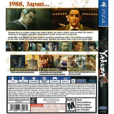 Yakuza Zero Ps4