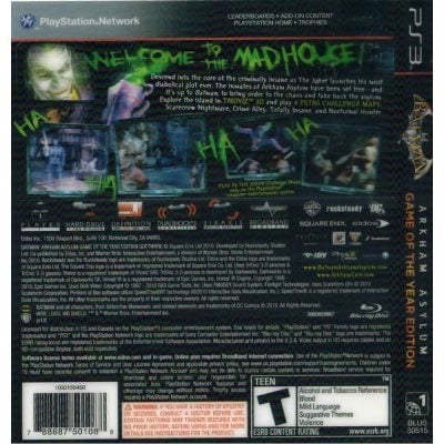 Batman Arkham Asylum Goty Ps3 #3 (Capa Holografica) (Sem Manual)