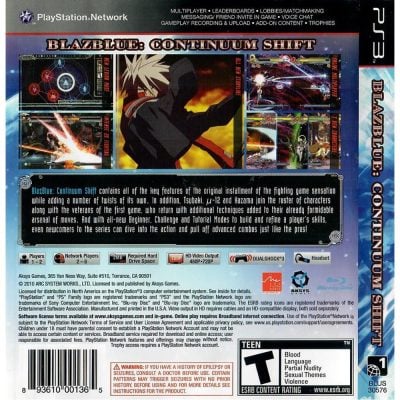 Blazblue Continuum Shift Ps3