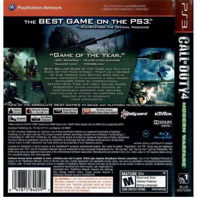 Call Of Duty 4 Modern Warfare Ps3 #1 (Greatest Hits)