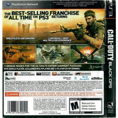 Call Of Duty Black Ops Ps3 #3 (Sem Manual)