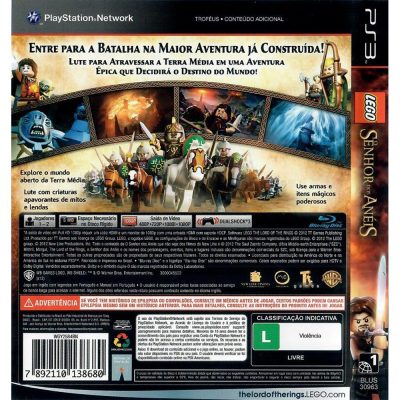 Lego O Senhor Dos Aneis Ps3 #1 (+ Filme A Sociedade Dos Aneis)