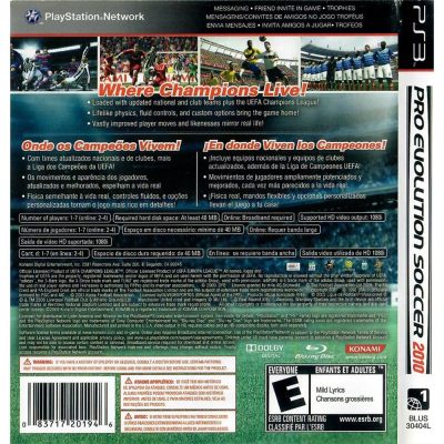Pes 2010 Pro Evolution Soccer Ps3 #3 (Mancha)