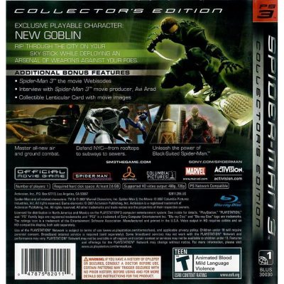 Spider Man 3 Collector's Edition Ps3 #1