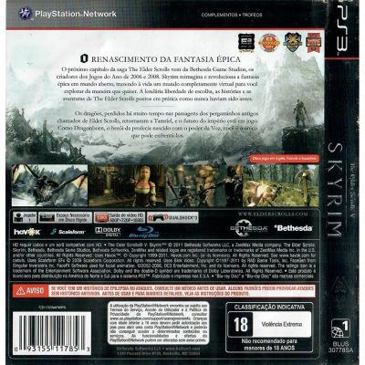 The Elder Scrolls V Skyrim Ps3 #3 (Com Mapa)