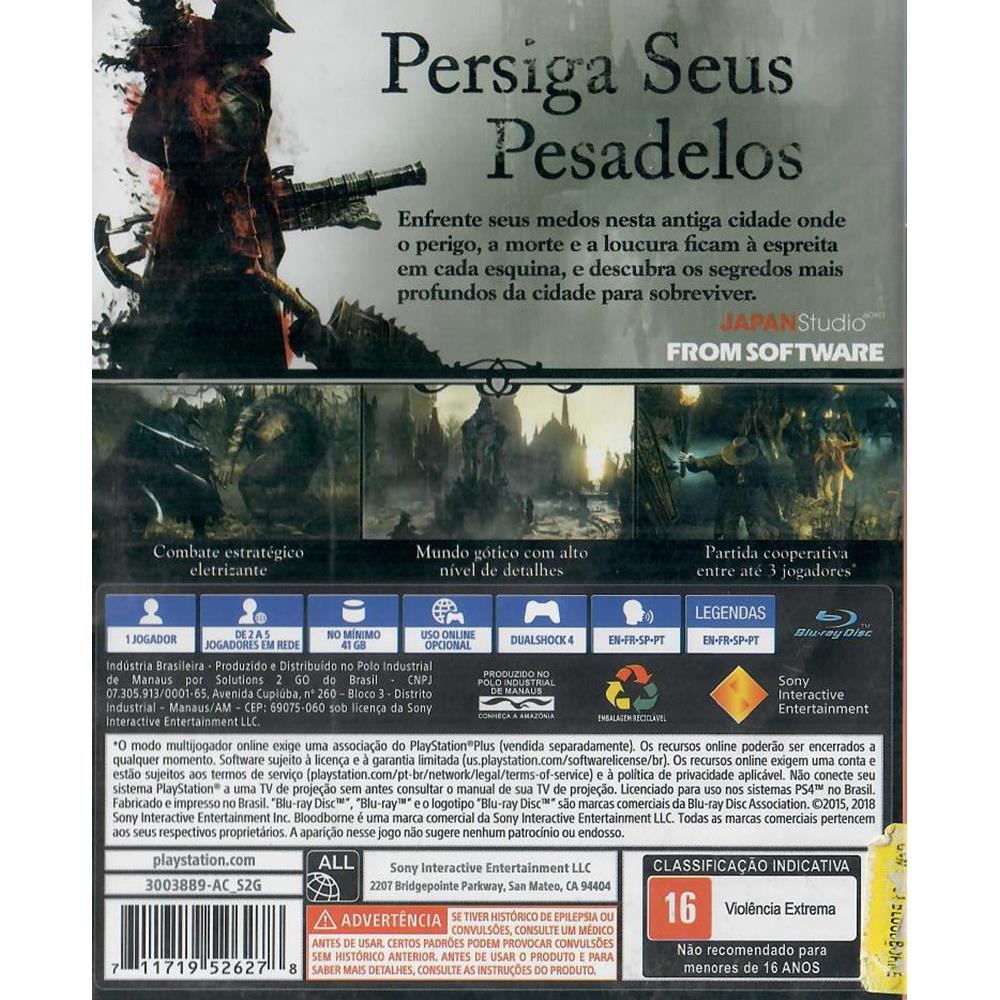 Bloodborne Ps4 (Playstation Hits) (Midia Solta)