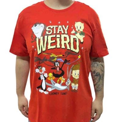 Camiseta Unissex Looney Tunes Stay Weird (Tam P)