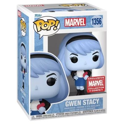 Funko Pop Gwen Stacy 1356 (Blue With A Heart) (Marvel Collector Corps)