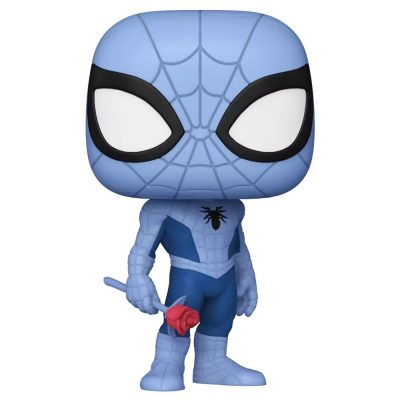 Funko Pop Spider-Man 1355 (Blue With A Rose) (Marvel Collector Corps)
