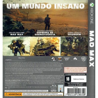 Mad Max Xbox One #2 (Sem Manual)
