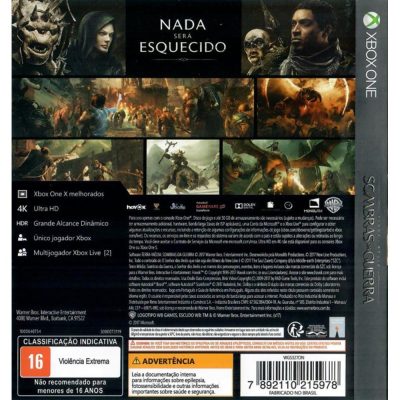 Terra Media Sombras Da Guerra Xbox One #1 (Com Mapa)