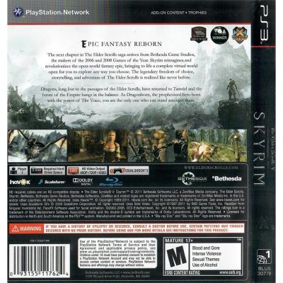The Elder Scrolls V Skyrim Ps3 (Sem Mapa)