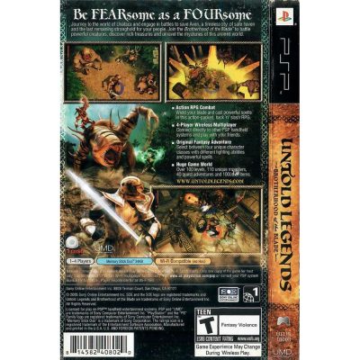 Untold Legends Brotherhood Of The Blade Psp (Sem Manual)