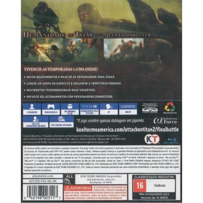 Attack On Titan 2 Final Battle Ps4