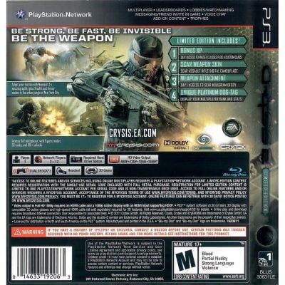 Crysis 2 Limited Edition Ps3 #2 (Sem Códigos)