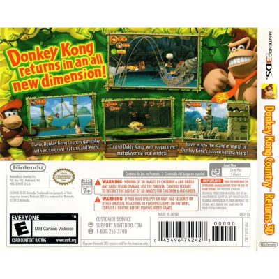 Donkey Kong Country Returns 3D Nintendo 3Ds (Com Luva)