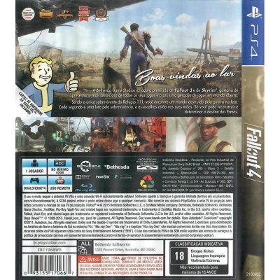 Fallout 4 Ps4 (Sem Mapa)