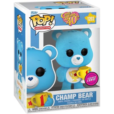 Funko Pop Champ Bear 1203 (Care Bears 40Th Anniversary) (Flocked)
