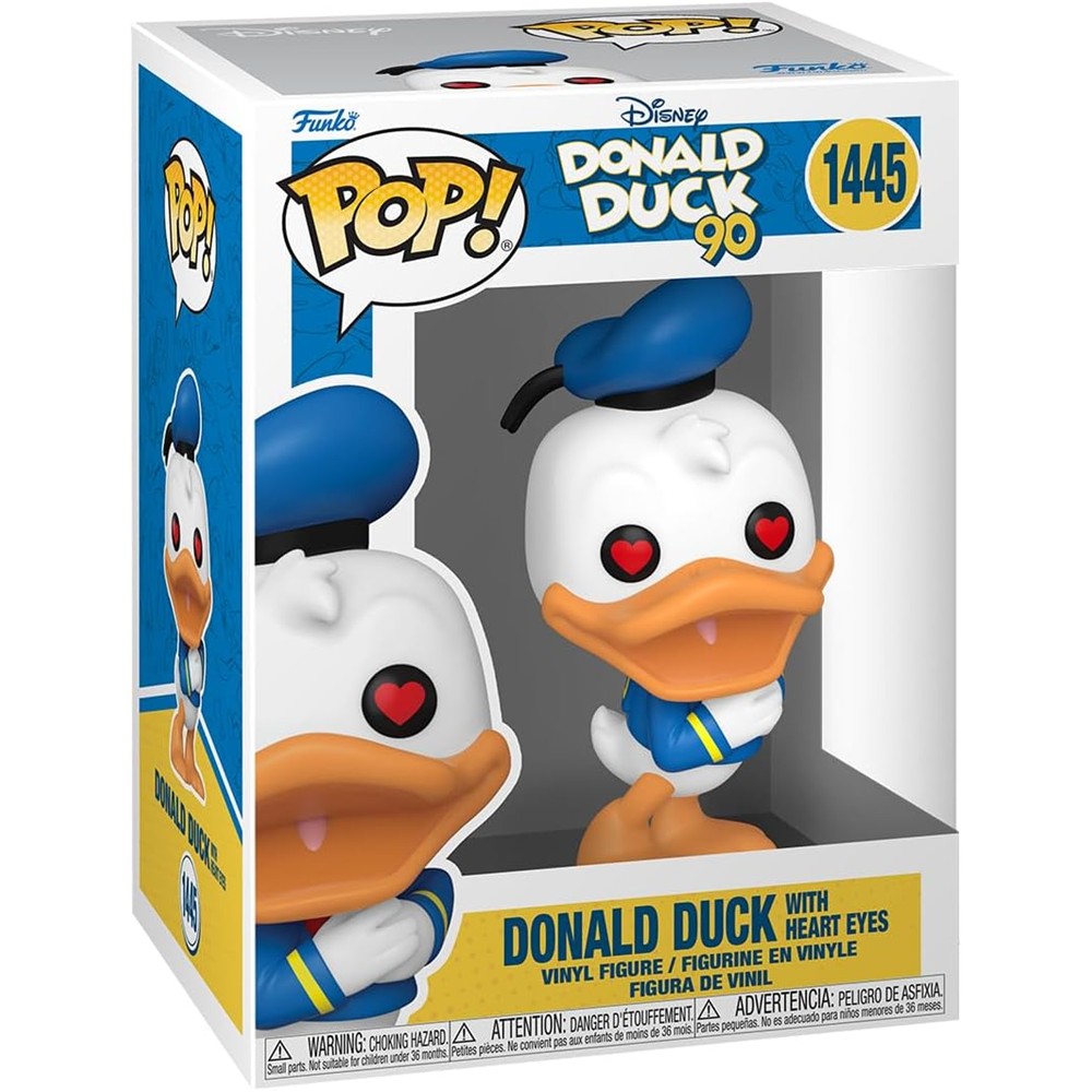 Funko Pop Donald Duck With Heart Eyes 1445 (Aniversário 90 Anos Do Pato Donald)