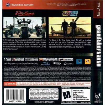 Grand Theft Auto Episodes From Liberty City Ps3 #1 (Greatest Hits)