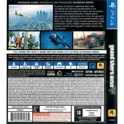 Grand Theft Auto V Ps4 #3 (Sem Código)
