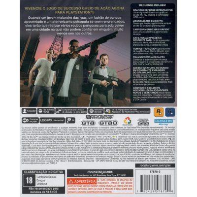 Grand Theft Auto V Ps5 (Midia Solta)